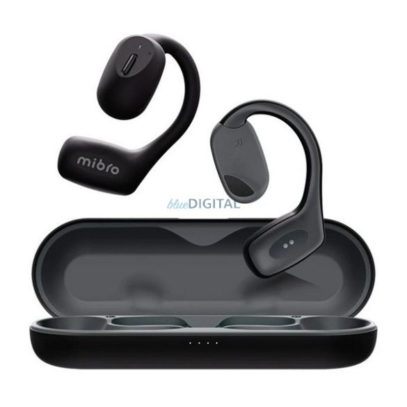 MIBRO EARPHONE O1 bluetooth fülhallgató SZTEREO (v5.3, TWS, mikrofon, fülre akasztható, IPX6 vízálló + töltőtok) FEKETE