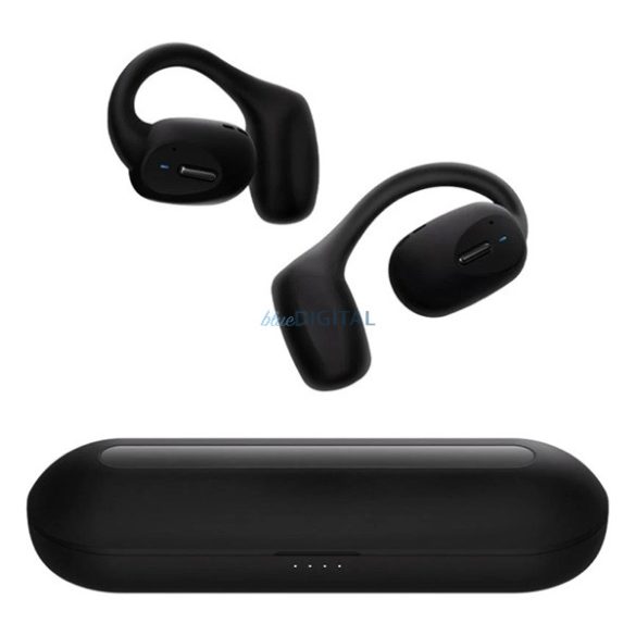 MIBRO EARPHONE O1 bluetooth fülhallgató SZTEREO (v5.3, TWS, mikrofon, fülre akasztható, IPX6 vízálló + töltőtok) FEKETE