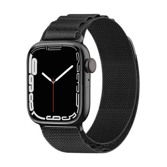 Pótszíj (egyedi méret, kicsi, nylon, SPORT) FEKETE Apple Watch Series 9 41mm, Watch Series 8 41mm, Watch Series 7 41mm