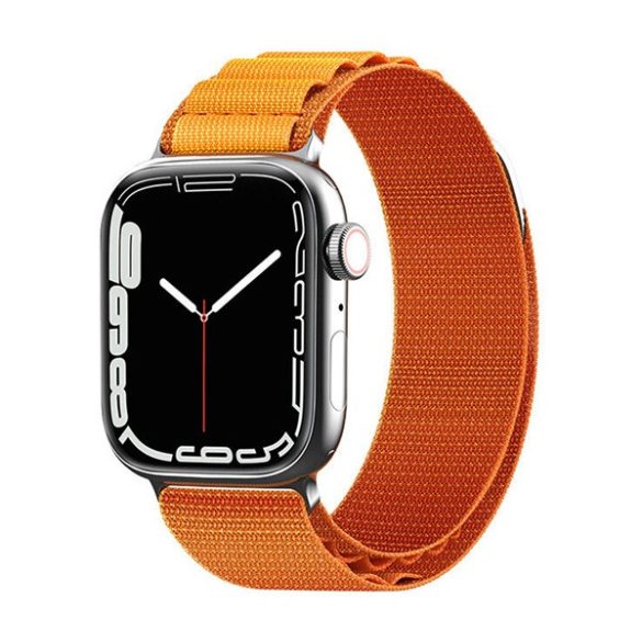 Pótszíj (egyedi méret, kicsi, nylon, SPORT) NARANCSSÁRGA Apple Watch Series 9 41mm, Watch Series 8 41mm, Watch Series 7 41mm