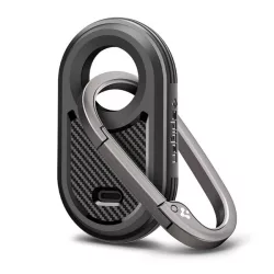   SPIGEN RUGGED ARMOR kulcstartó (ütésállóság, karabíner) Samsung SmartTag2 FEKETE