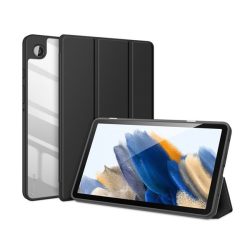   DUX DUCIS TOBY tok álló, bőr hatású (aktív FLIP, oldalra nyíló, TRIFOLD, asztali tartó) FEKETE Samsung Galaxy Tab A9 LTE (SM-X115), Galaxy Tab A9 WIFI (SM-X110)