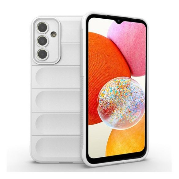 Szilikon telefonvédő (közepesen ütésálló, kamera védelem, 3D minta) FEHÉR Samsung Galaxy A15 (SM-A155), Galaxy A15 5G (SM-A156)