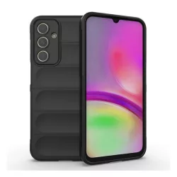   Szilikon telefonvédő (közepesen ütésálló, kamera védelem, 3D minta) FEKETE Samsung Galaxy A25 5G (SM-A256)