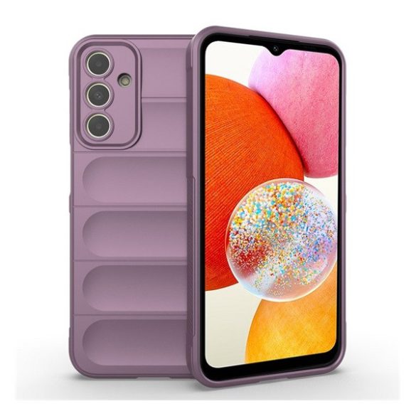 Szilikon telefonvédő (közepesen ütésálló, kamera védelem, 3D minta) LILA Samsung Galaxy A15 (SM-A155), Galaxy A15 5G (SM-A156)