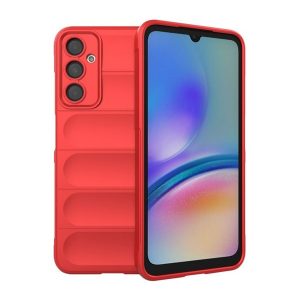 Szilikon telefonvédő (közepesen ütésálló, kamera védelem, 3D minta) PIROS Samsung Galaxy A05s (SM-A057F)