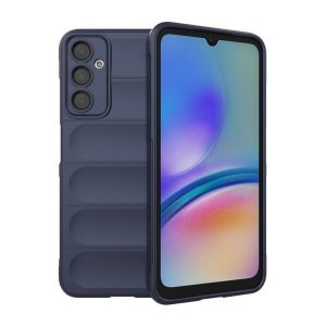 Szilikon telefonvédő (közepesen ütésálló, kamera védelem, 3D minta) SÖTÉTKÉK Samsung Galaxy A05s (SM-A057F)