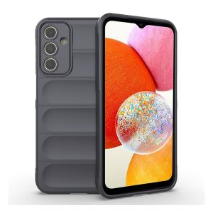 Szilikon telefonvédő (közepesen ütésálló, kamera védelem, 3D minta) SÖTÉTSZÜRKE Samsung Galaxy A15 (SM-A155), Galaxy A15 5G (SM-A156)