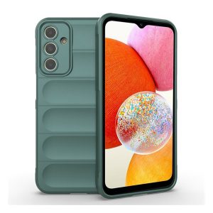 Szilikon telefonvédő (közepesen ütésálló, kamera védelem, 3D minta) SÖTÉTZÖLD Samsung Galaxy A15 (SM-A155), Galaxy A15 5G (SM-A156)