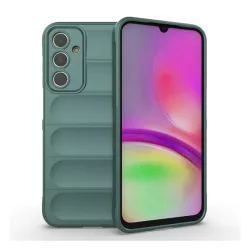   Szilikon telefonvédő (közepesen ütésálló, kamera védelem, 3D minta) SÖTÉTZÖLD Samsung Galaxy A25 5G (SM-A256)