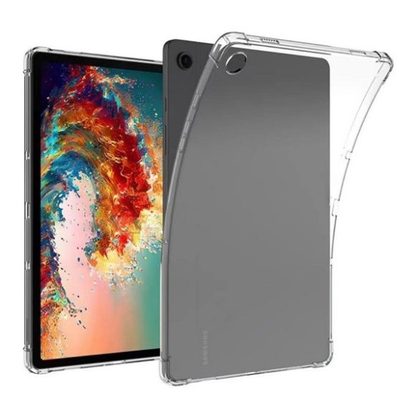 Szilikon telefonvédő (ütésállóság, légpárnás sarok) ÁTLÁTSZÓ Samsung Galaxy Tab A9 Plus 5G (SM-X216), Galaxy Tab A9 Plus WIFI (SM-X210)