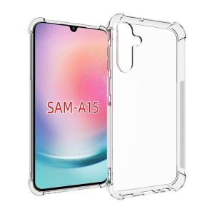 Szilikon telefonvédő (közepesen ütésálló, légpárnás sarok) ÁTLÁTSZÓ Samsung Galaxy A15 (SM-A155), Galaxy A15 5G (SM-A156)