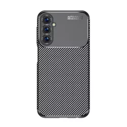   Szilikon telefonvédő (közepesen ütésálló, légpárnás sarok, karbon minta) FEKETE Samsung Galaxy A05s (SM-A057F)