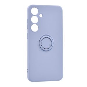 Szilikon telefonvédő (telefontartó gyűrű, mikrofiber plüss belső, beépített fémlemez, kamera védelem) LILA Samsung Galaxy A15 (SM-A155), Galaxy A15 5G (SM-A156)