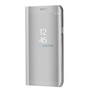 Tok álló (aktív FLIP, oldalra nyíló, asztali tartó funkció, tükrös felület, Mirror View Case) EZÜST Samsung Galaxy A05s (SM-A057F)