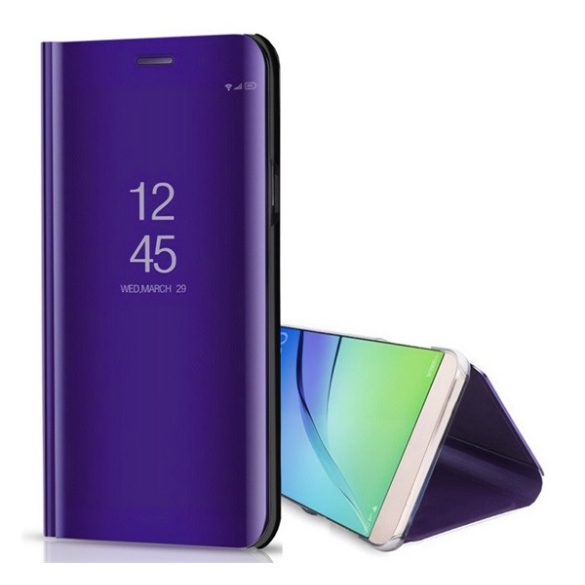 Tok álló (aktív FLIP, oldalra nyíló, asztali tartó funkció, tükrös felület, Mirror View Case) LILA Samsung Galaxy A05s (SM-A057F)
