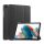 Tok álló, bőr hatású (aktív FLIP, oldalra nyíló, TRIFOLD asztali tartó funkció) FEKETE Samsung Galaxy Tab A9 LTE (SM-X115), Galaxy Tab A9 WIFI (SM-X110)