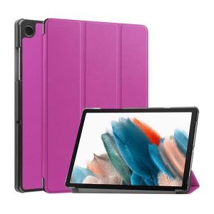 Tok álló, bőr hatású (aktív FLIP, oldalra nyíló, TRIFOLD, asztali tartó) LILA Samsung Galaxy Tab A9 LTE (SM-X115), Galaxy Tab A9 WIFI (SM-X110)