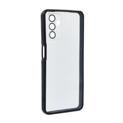   Szilikon védő (ütésállóság, átlátszó hátlap, kameravédelem) FEKETE Samsung Galaxy M23 (SM-M236)