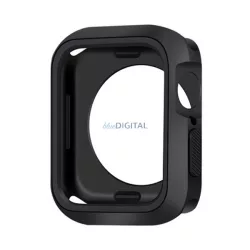   Szilikon keret (BUMPER, ütésállóság) FEKETE Apple Watch Series 9 45mm, Watch Series 8 45mm, Watch Series 7 45mm