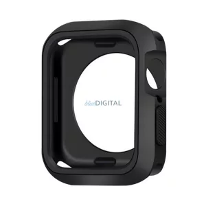 Szilikon keret (BUMPER, ütésállóság) FEKETE Apple Watch Series 9 45mm, Watch Series 8 45mm, Watch Series 7 45mm