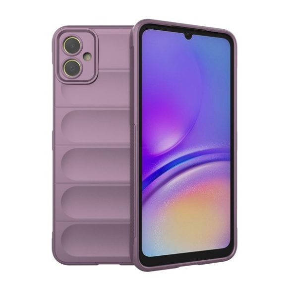 Szilikon telefonvédő (közepesen ütésálló, kamera védelem, 3D minta) LILA Samsung Galaxy A05 (SM-A055F)