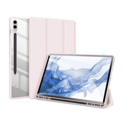   DUX DUCIS TOBY tok álló, bőr hatású (aktív FLIP, oldalra nyíló, TRIFOLD, asztali tartó, ceruza tartó) RÓZSASZÍN Samsung Galaxy Tab S9 FE Plus LTE (SM-X616), Galaxy Tab S9 FE Plus WIFI (SM-X610)