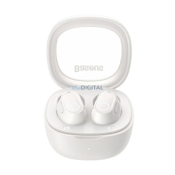 BASEUS BOWIE WM02 OS bluetooth fülhallgató SZTEREO (v5.3, TWS, extra mini + töltőtok) FEHÉR