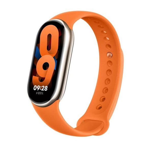 XIAOMI pótszíj (egyedi méret, szilikon) NARANCSSÁRGA Xiaomi Band 8