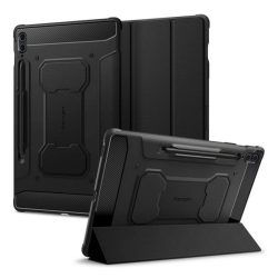   SPIGEN RUGGED ARMOR PRO tok álló (aktív FLIP, ütésállóság, TRIFOLD, asztali tartó, ceruza tartó) FEKETE Samsung Galaxy Tab S9 FE Plus LTE (SM-X616), Galaxy Tab S9 FE Plus WIFI (SM-X610)