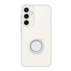   SAMSUNG műanyag telefonvédő (ultravékony, telefontartó gyűrű, kitámasztó) ÁTLÁTSZÓ Samsung Galaxy S23 FE (SM-S711)