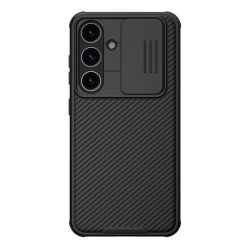   NILLKIN CAMSHIELD PRO műanyag telefonvédő (szilikon keret, ütésállóság, kameravédő, csíkos) FEKETE Samsung Galaxy S24 Plus (SM-S926)