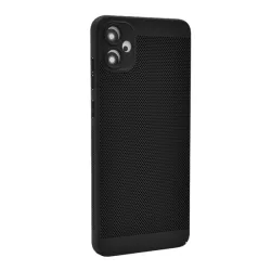   Műanyag telefonvédő (légáteresztő, lyukacsos, kameravédő) FEKETE Samsung Galaxy A05 (SM-A055F)