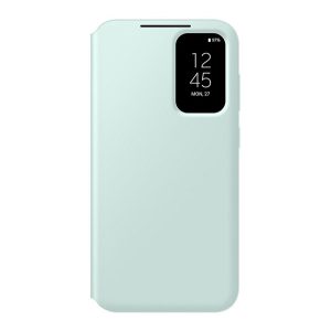 SAMSUNG tok álló (aktív FLIP, oldalra nyíló, átlátszó előlap) MENTAZÖLD Samsung Galaxy S23 FE (SM-S711)