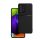 Műanyag telefonvédő (szilikon keret, ütésállóság, mágneses, bőr hatású hátlap, csíkos) FEKETE Samsung Galaxy S24 Ultra (SM-S928)