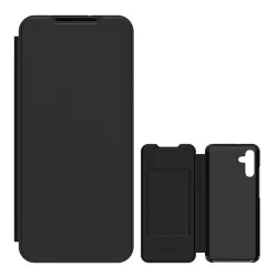   Designed for SAMSUNG tok álló (aktív FLIP, oldalra nyíló, kártyazseb) FEKETE Samsung Galaxy A05s (SM-A057F)