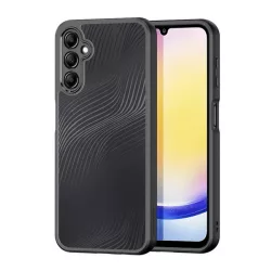   DUX DUCIS AIMO műanyag telefonvédő (ütésállóság, szilikon keret, kameravédő, matt, hullám) FEKETE Samsung Galaxy A25 5G (SM-A256)