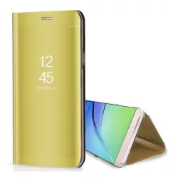   Tok álló (aktív FLIP, oldalra nyíló, asztali tartó, tükrös) ARANY Samsung Galaxy A25 5G (SM-A256)