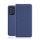 Tok álló, bőr hatású (FLIP, szilikon belső, oldalra nyíló, asztali tartó, kártyazseb) SÖTÉTKÉK Samsung Galaxy A25 5G (SM-A256)