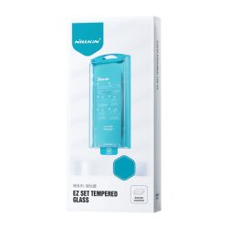   NILLKIN EZ SET képernyővédő üveg 2db (2.5D, 9H + segédkeret) FEKETE Apple iPhone 15 Pro