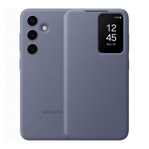 SAMSUNG tok álló (aktív FLIP, oldalra nyíló, átlátszó előlap) LILA Samsung Galaxy S24 (SM-S921)