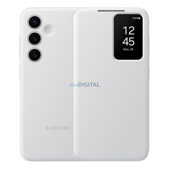 SAMSUNG tok álló (aktív FLIP, oldalra nyíló, átlátszó előlap) FEHÉR Samsung Galaxy S24 (SM-S921)