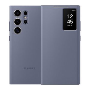 SAMSUNG tok álló (aktív FLIP, oldalra nyíló, átlátszó előlap) LILA Samsung Galaxy S24 Ultra (SM-S928)