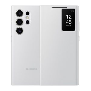 SAMSUNG tok álló (aktív FLIP, oldalra nyíló, átlátszó előlap) FEHÉR Samsung Galaxy S24 Ultra (SM-S928)