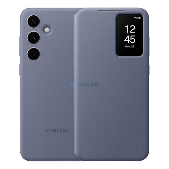 SAMSUNG tok álló (aktív FLIP, oldalra nyíló, átlátszó előlap) LILA Samsung Galaxy S24 Plus (SM-S926)