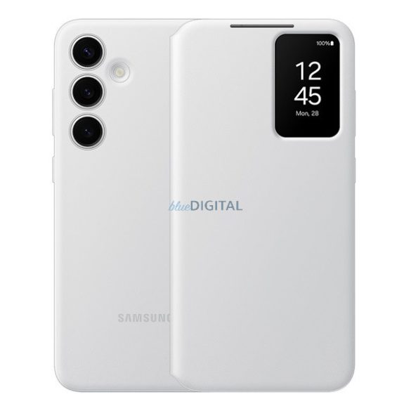 SAMSUNG tok álló (aktív FLIP, oldalra nyíló, átlátszó előlap) FEHÉR Samsung Galaxy S24 Plus (SM-S926)