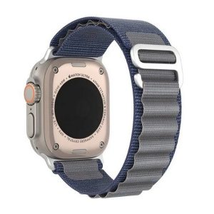 DUX DUCIS GS pótszíj (egyedi méret, nagy, textil, állítható) SÖTÉTKÉK Apple Watch Ultra 2 49mm, Watch Ultra 49mm, Watch Series 9 45mm