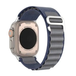 DUX DUCIS GS pótszíj (egyedi méret, nagy, textil, állítható) SÖTÉTKÉK Apple Watch Ultra 2 49mm, Watch Ultra 49mm, Watch Series 9 45mm 