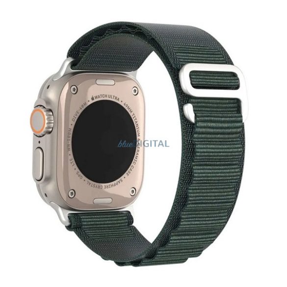 DUX DUCIS GS pótszíj (egyedi méret, nagy, textil, állítható) SÖTÉTZÖLD Apple Watch Ultra 2 49mm, Watch Ultra 49mm, Watch Series 9 45mm