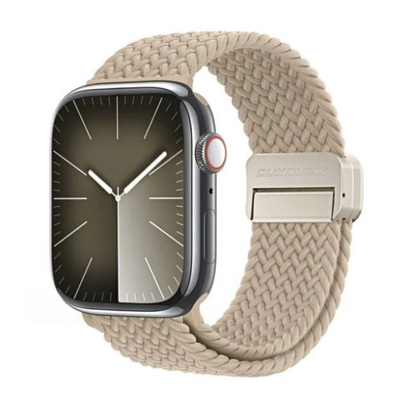 DUX DUCIS MIXTURE PRO pótszíj (egyedi méret, nagy, nylon, mágneses) BÉZS Apple Watch Ultra 2 49mm, Watch Ultra 49mm, Watch Series 9 45mm